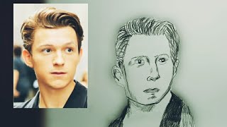 ASMR DRAWING tom holland spiderman no way home