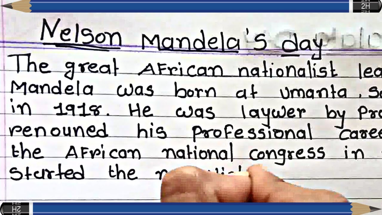 essay on nelson mandela day