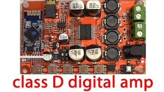 class D digital power amplifier test, bluetooth connection TDA7492P 25 WATT X2 BTL