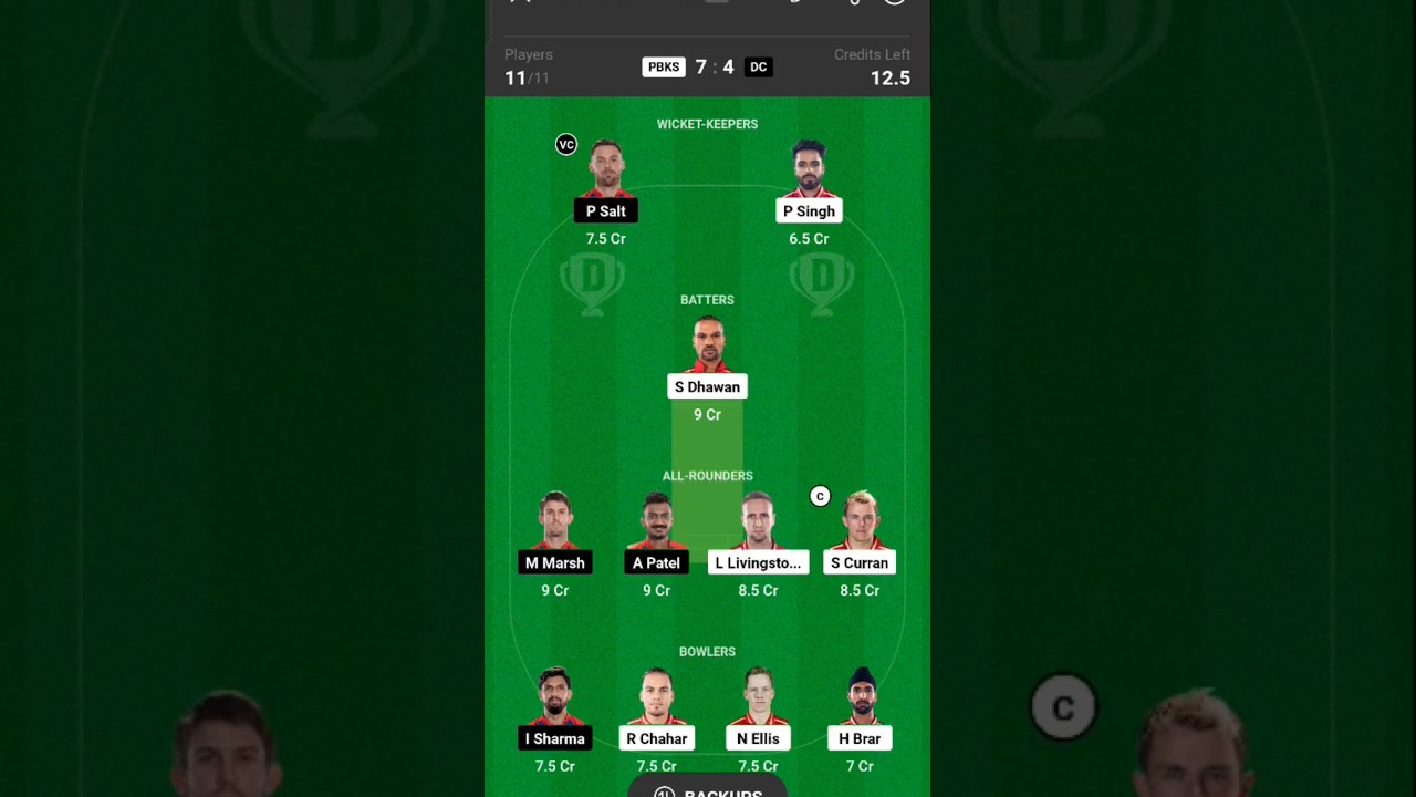 punjab vs dehli dream11 team win 100% GM 😱😱  