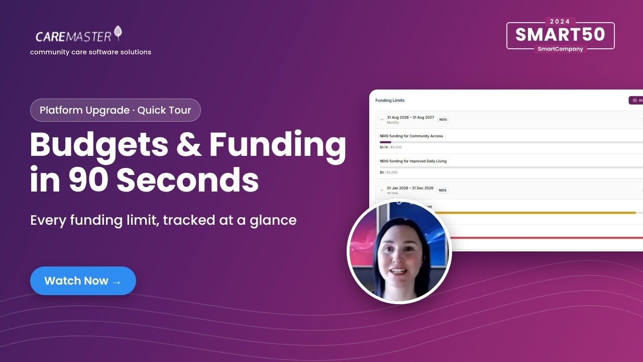CareMaster Upgrade: Budgets and Funding video