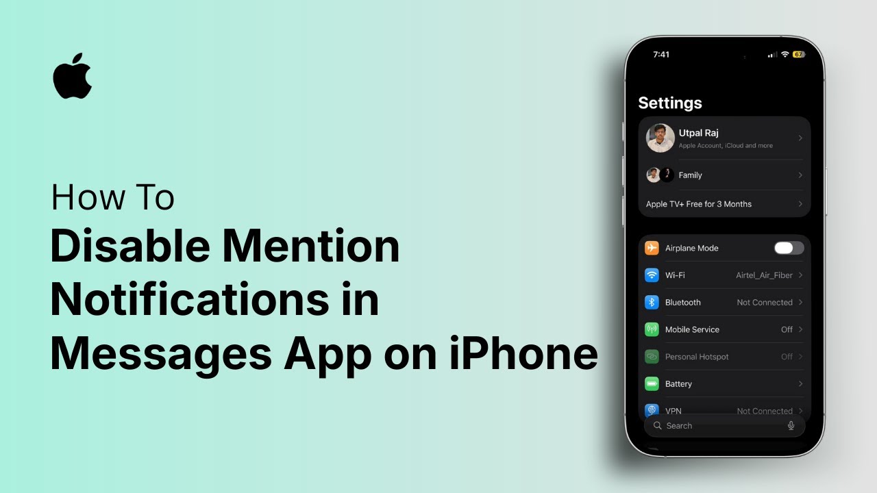 How to Disable Mention Notifications in Messages App on iPhone