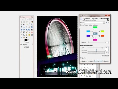 Adjust Hue & Saturation: GIMP - YouTube