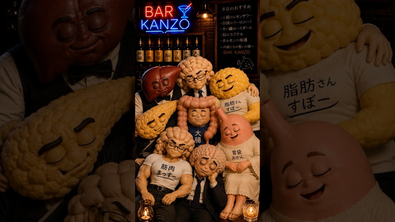 【ストップ食べ過ぎ】睡眠中の内臓の業務　#擬人化