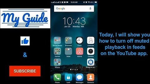 How to turn off muted playback in feeds on the YouTube app?