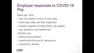 CIPD Coronavirus webinar series Reward and benefits during and after COVID