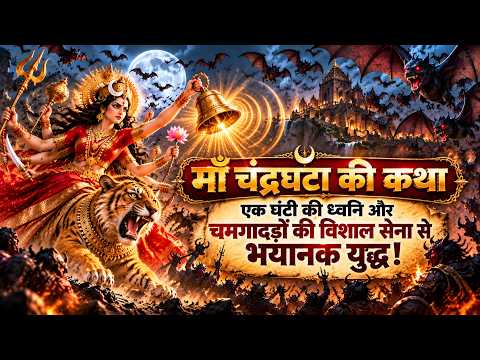 माँ चंद्रघंटा की पावन कथा | एक घंटी की ध्वनि और चमगादड़ों की विशाल सेना से भयानक युद्ध |