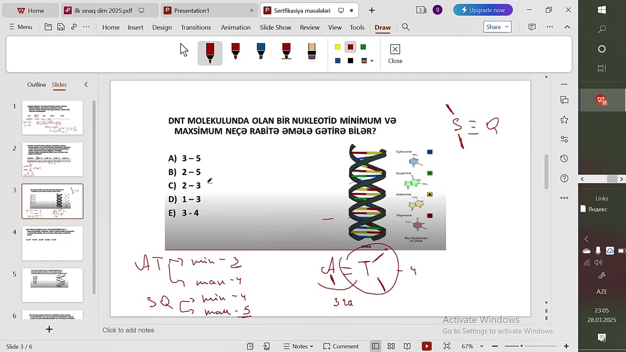 Sertifikasiya üçün nümunə verilən məsələlərin izahı