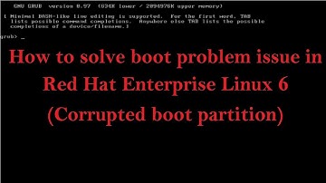 How to solve boot problem issue in Red Hat Enterprise Linux 6 (Tamil)