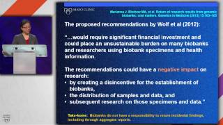 Disclosing Genomic Incidental Findings: A Researcher's Perspective - Gloria Petersen, Ph.D.