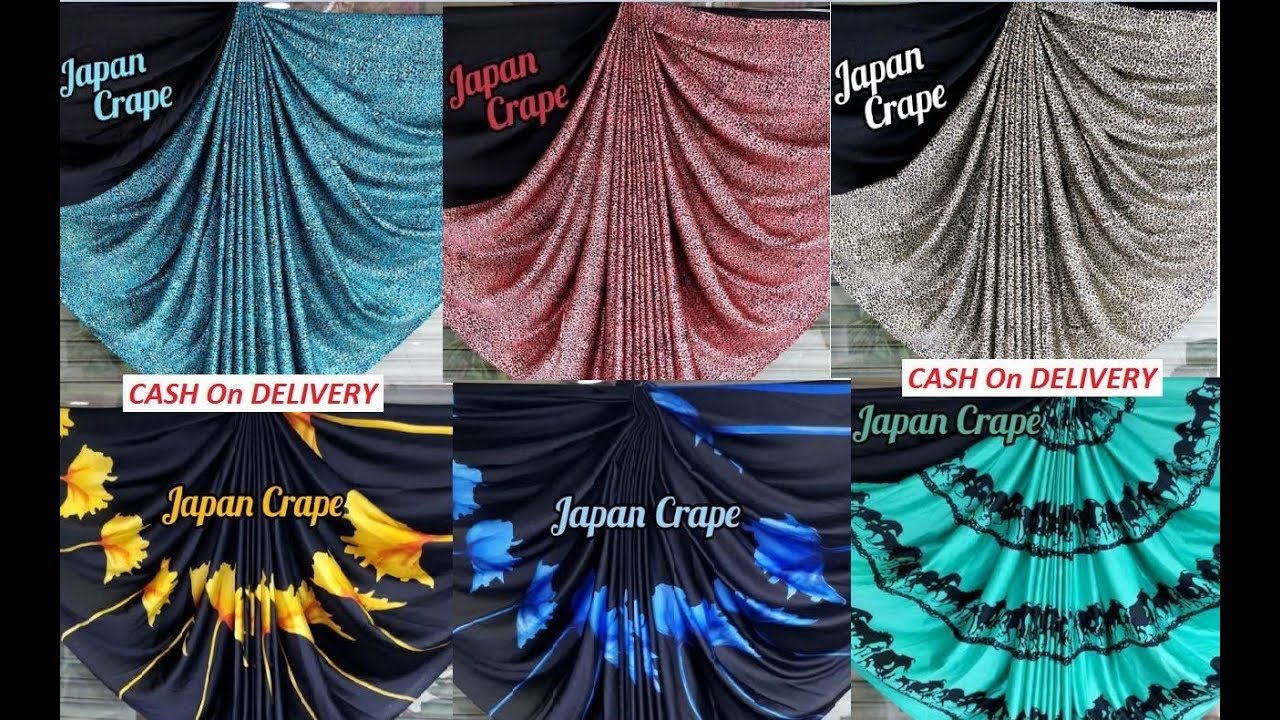 Stylish Japan Crepe Sarees | CoD | RV Collections