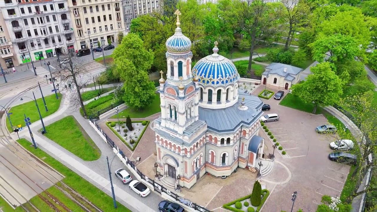 Sobór św. Aleksandra Newskiego, Łódż / Александро-Невский православный собор в Лодзи / Dji Mini4 Pro