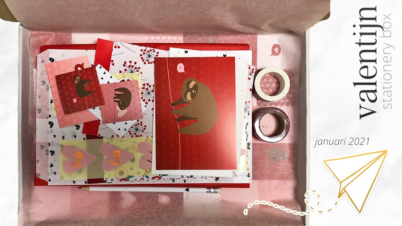 Stationery box januari 2021: valentijn • Post & Papier
