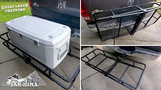 San Hima Folding Cargo Carrier Review | Trailer Hitch Cargo Rack Unboxing & Trial