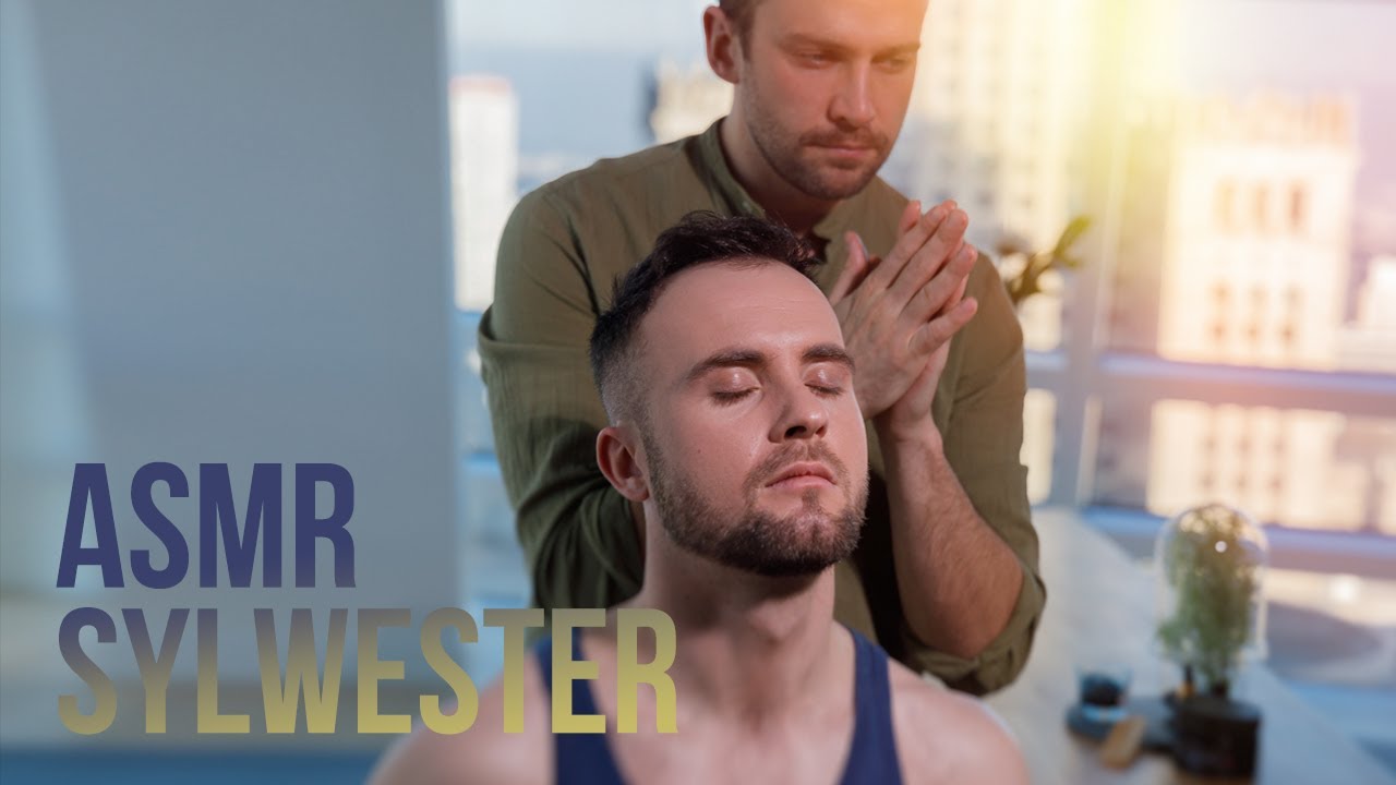 ASMR Male relaxation massage with a soft whispering