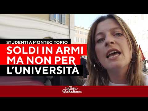 Students in front of Montecitorio: “14 billion for weapons, why not for universities?”