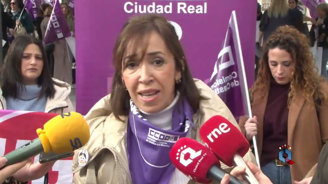 Acto previo al 8M de CCOO y UGT en Ciudad Real