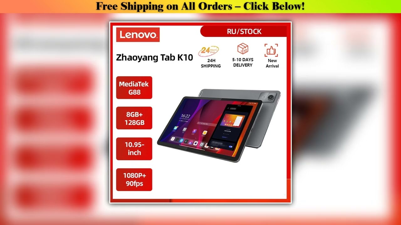 Global Firmware 8GB 128GB Original New Lenovo Pads Zhaoyang Tab K10 M11 10.95' 90Hz MTK Wifi /LTE