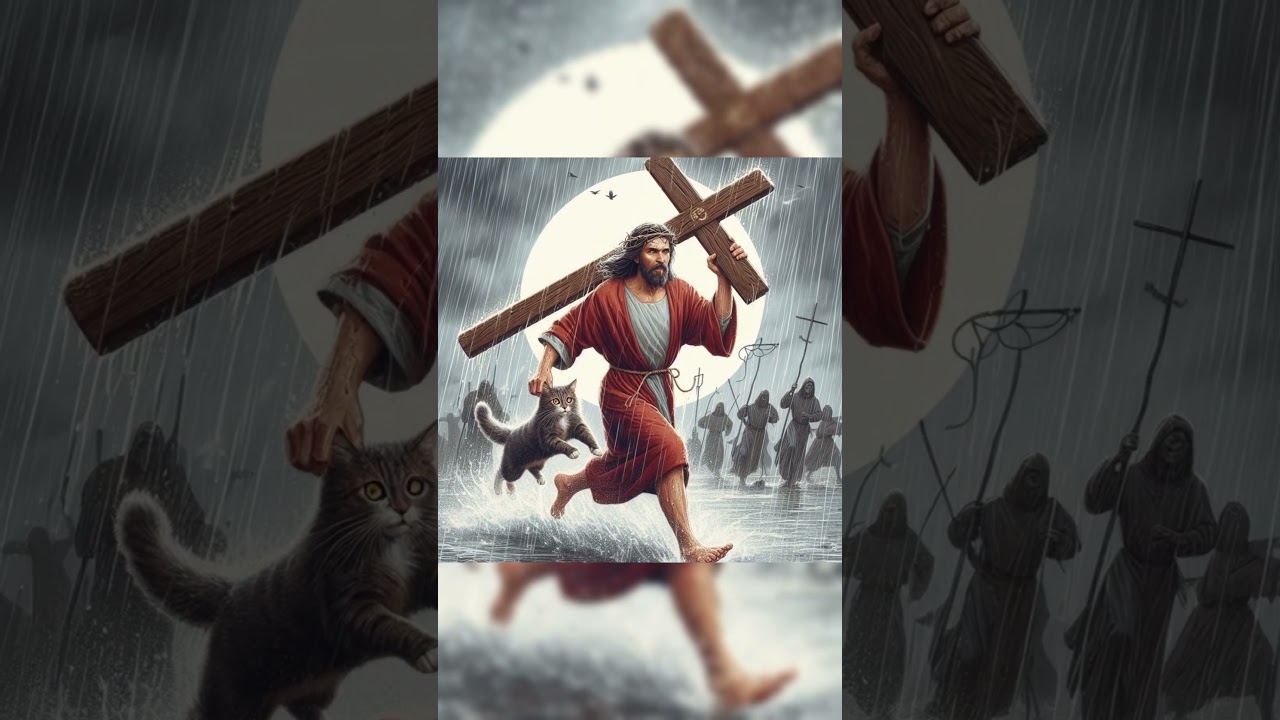 jesus and devil cute 