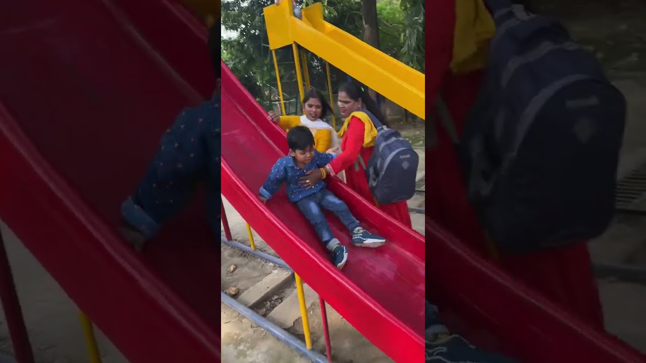 Ayaan Babu Park me bade Jhule pe jhulne ki jid karne lage😘❤️ #cute #dadipota #vloggerayaan #park