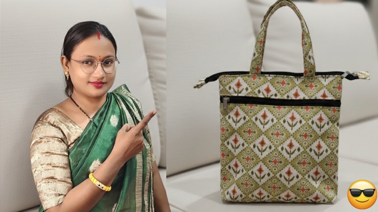 Handbag cutting and stitching / handbag making at home with cloth / bag kaise banate hain