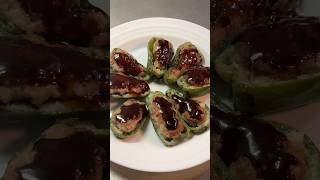 最後にピーマンの肉詰めが食べたい!