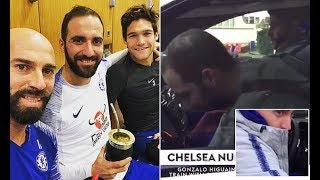 Gonzalo Higuain gets picked up for Chelsea training by old pal Jorginho Gonzalo Higuain gets picked up for Chelsea training by old pal Jorginho