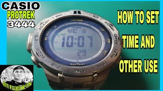 Casio Protrek 3444, How To Set Time And Other Use. Vlog