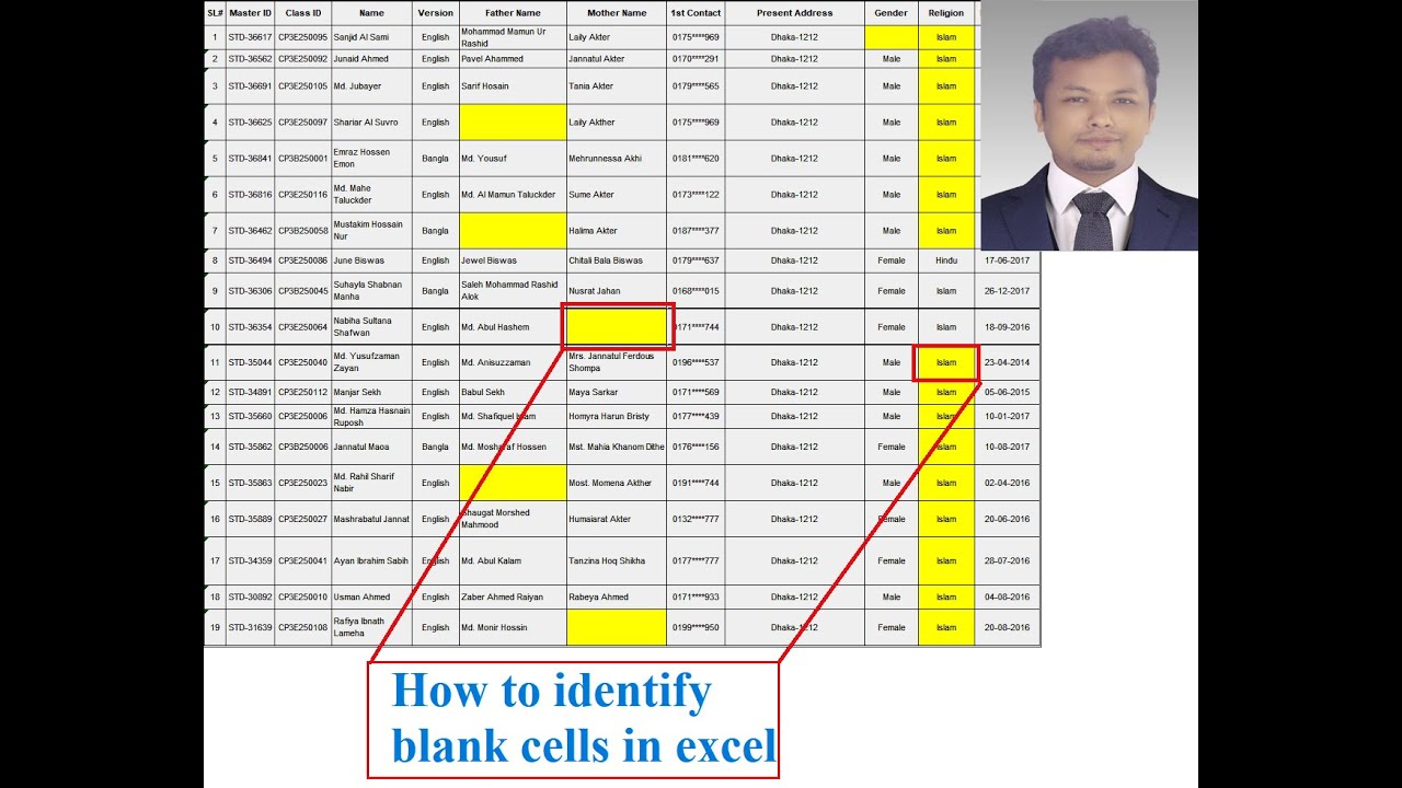 How To Identify Blank In Excel
