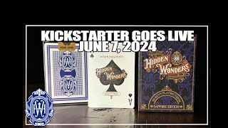 KICKSTARTER announcement for Hidden Wonders Sapphire Playing Cards