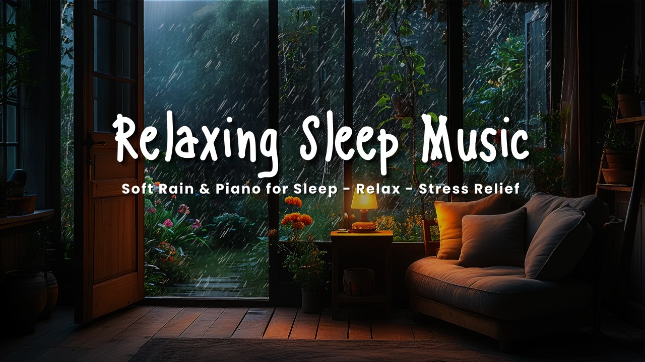 Fall Asleep Fast with Gentle Rain 🌙 Soft Piano Music for Deep Sleep and ...
