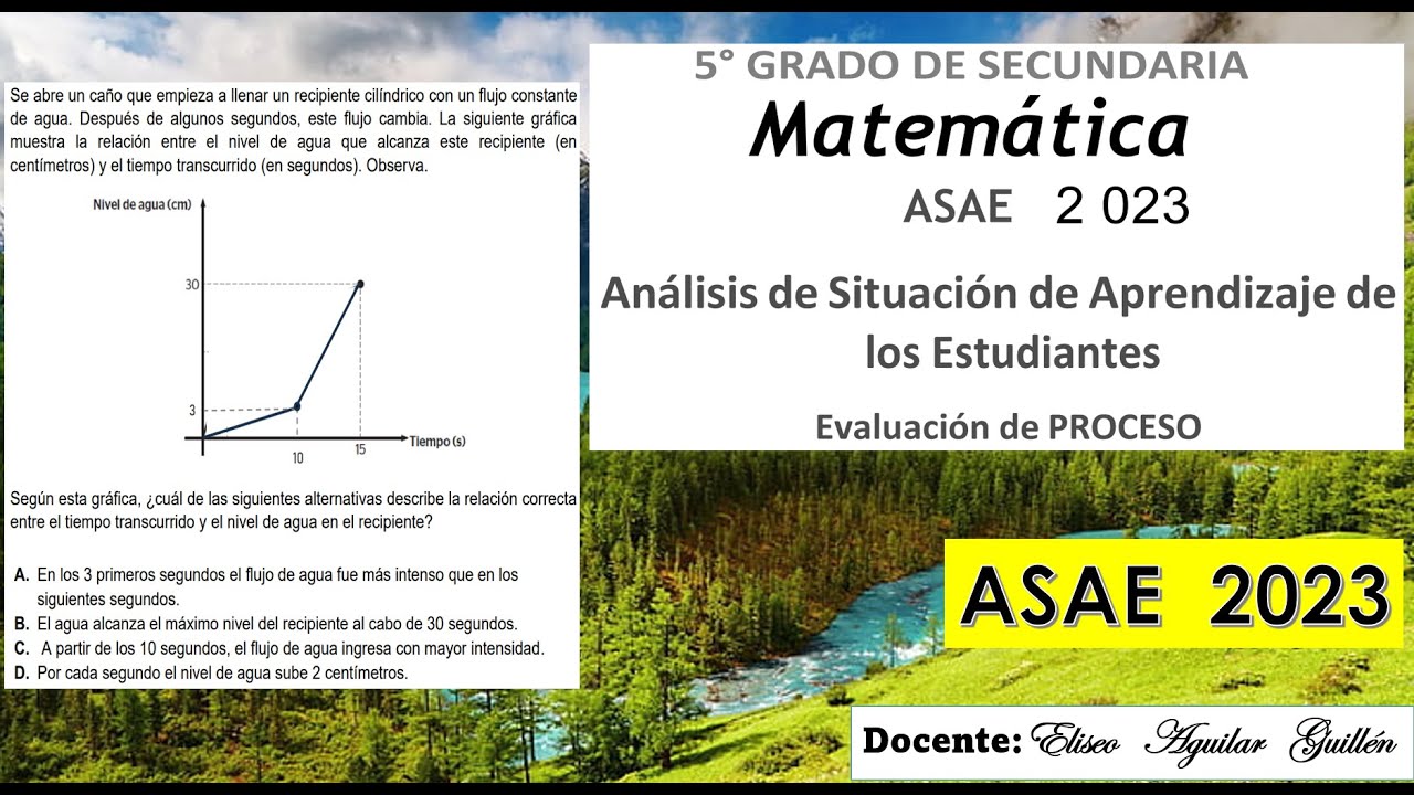 ASAE 2023 5° SECUNDARIA  EVALUACIÓN de PROCESO