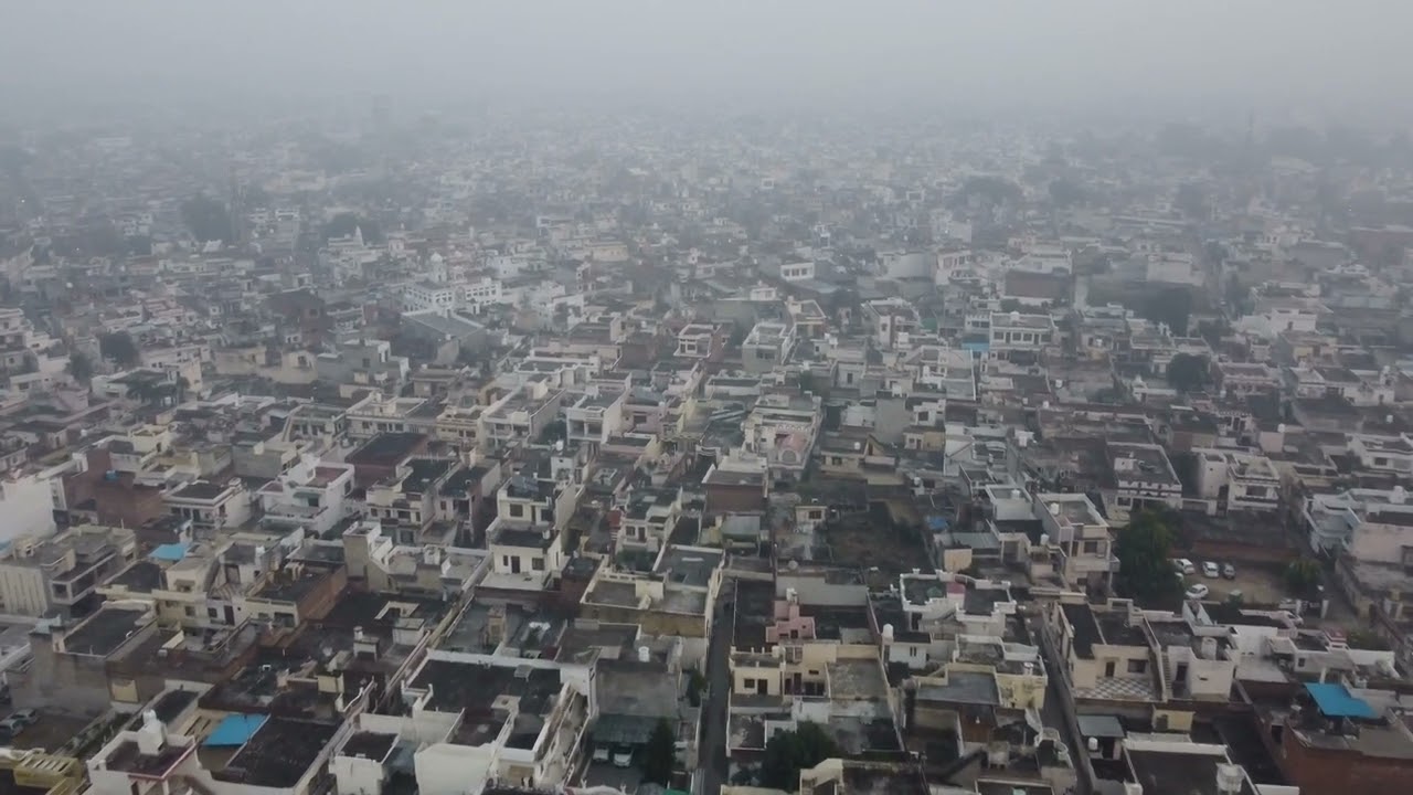 Aerial view of Dhuri, Sangrur, Punjab, India   4K Drone Shot