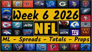 2026 NFL Week 6 Game Bets Sides, Totals, Spreads, Teasers