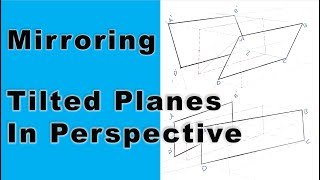 How to Mirror Tilted planes in Perspective I Perspective drawing tutorials I How to draw