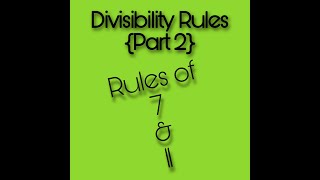 Divisibility Part 2