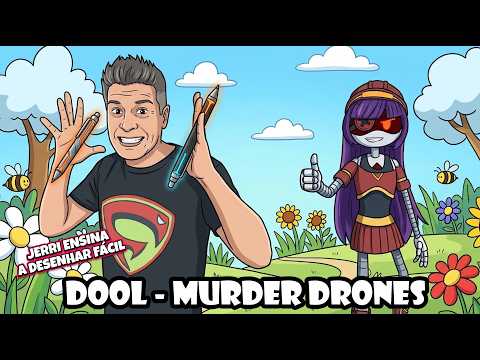APRENDA A DESENHAR DOOL DE MURDER DRONES SUPER FÁCIL! (PASSO A PASSO INCRÍVEL!) #cartoon