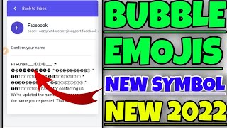 Bubble+Emoji Name Facebook account | How to make emoji name Fb account || New bubble symbol 2021 screenshot 2