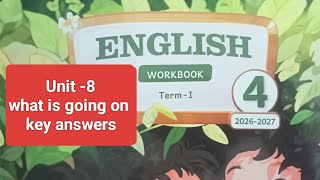 4th std term-1 English workbook Unit-8 Key answers….2026-27