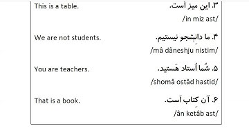 Farsi Grammar in Use: For Beginners - Lesson 15 - Simple Present