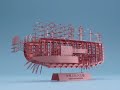 【ジブリの大倉庫】限定商品 天空の城ラピュタに登場する「空飛ぶ巨大な船」メタルキット 設計：エアロベース