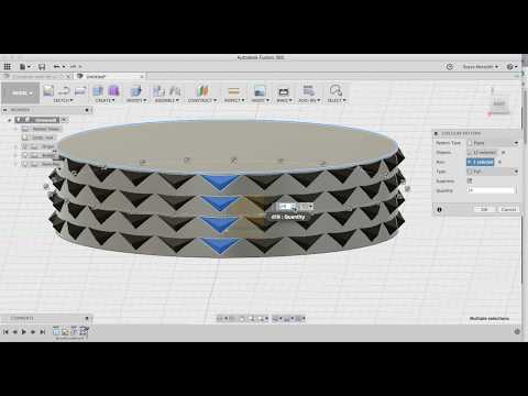 Creating knurling on a cylinder in Fusion 360