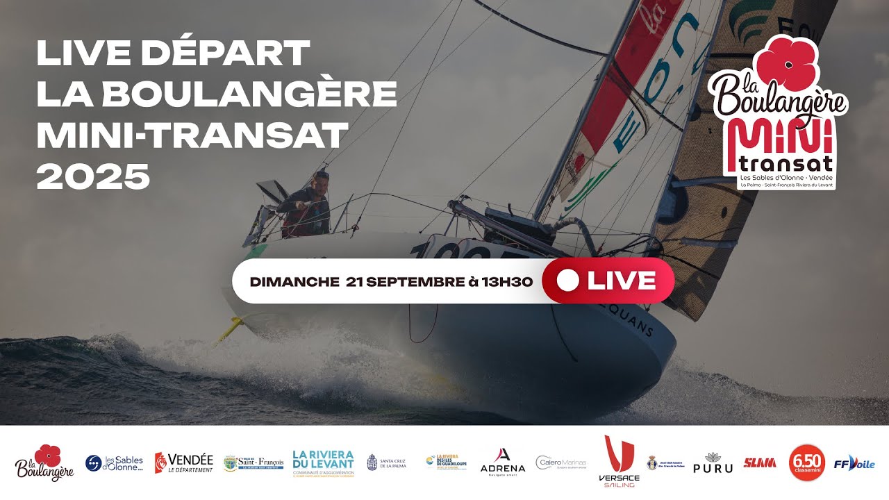 🔴 Départ en direct de La Boulangère Mini-Transat 2025