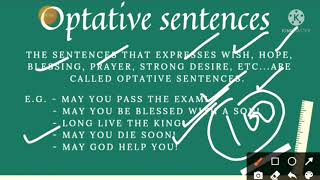 Sentence And Its Types- 5 Optative Sentences