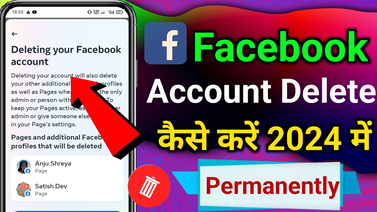 Facebook Account Delete Kaise Kare 2024 | How To Delete Facebook ...