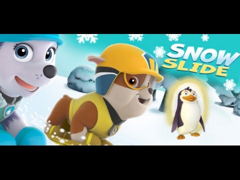 PAW Patrol Snow Slide Nickjr Games - YouTube