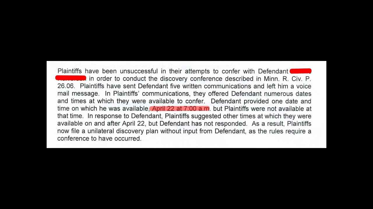 Thomsen And Nybeck Attorney Christopher P. Renz Lies To The Hennepin ...