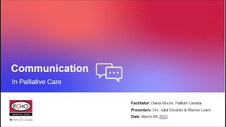 Communication in Palliative Care: ECHO Standalone