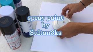 Blue spray art