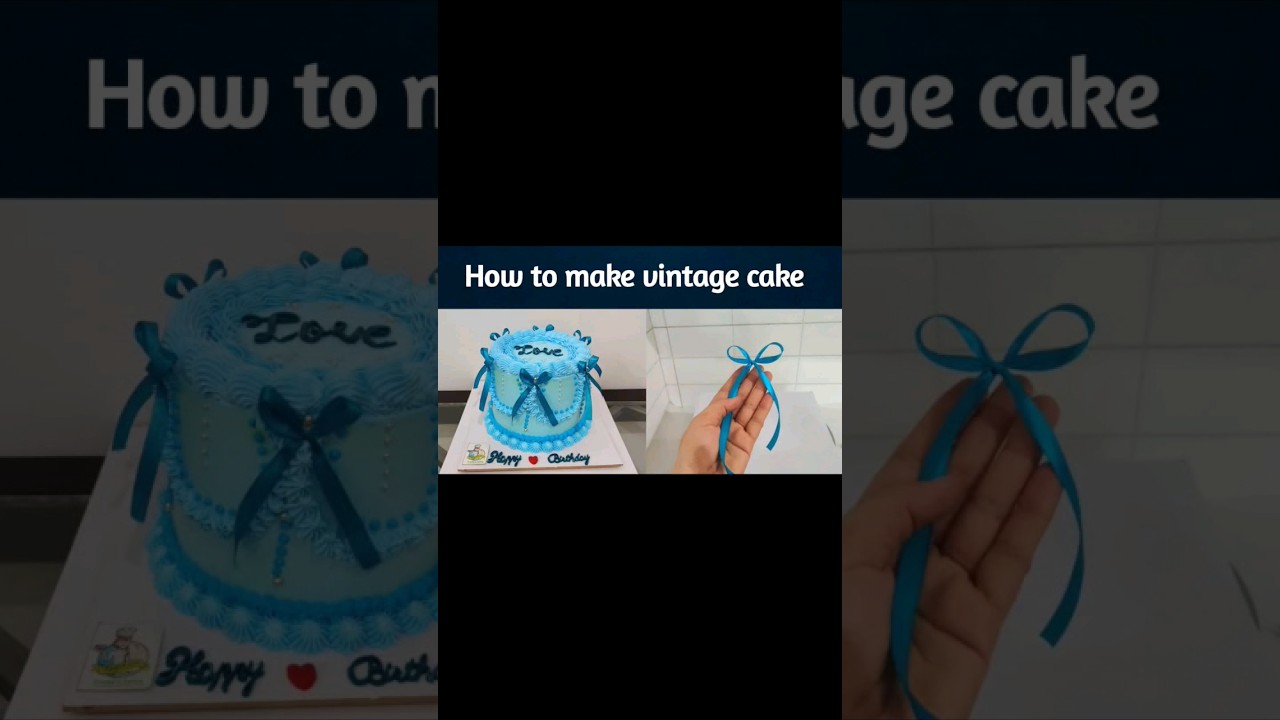 how to make ribbon bow for vintage cake 